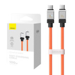 Baseus CoolPlay 100W USB-C ladekabel - 2m (USB-C/USB-C) oransje