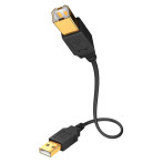 In-Akustik Premium høyhastighets USB 2.0-kabel - 1m (USB-A/USB-B)