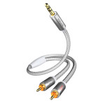 In-Akustik Premium Minijack til Phono-kabel - 1,5 m (3,5 mm hann/2xRCA hann)