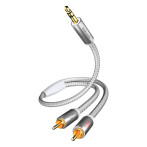 In-Akustik Premium Minijack til Phono-kabel - 5m (3,5 mm hann/2xRCA hann)