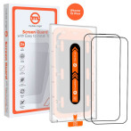 Mobile Origin Orange Skjermbeskyttelse til iPhone 15 Plus m/ramme + applikator (9H) 2pk