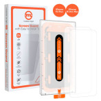 Mobile Origin Orange Skjermbeskyttelse for iPhone 15 Pro Max/Plus M/applikator (9H) 2pk