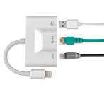 4smarts 3-i-1 Lightning Dock (Ethernet/USB-A/USB-C)