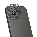 4smarts StyleGlass Kamerabeskyttelse for iPhone 15 Pro/Pro Max (9H) 2pk Svart
