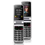 Beafon SL645 plus Silver Line Mobiltelefon m/Store tall - Svart/Sølv
