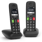 Gigaset E290 Duo trådløs fasttelefon med dockingstasjon (store taster)