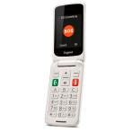 Gigaset GL590 Flip-telefon med tastatur/skjerm (Dual-SIM) Hvit perlemor
