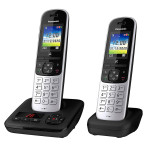 Panasonic KX-TGH722GS Fasttelefon m/dokk (m/svar) 2pk - Svart