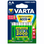 Varta Recharge Accu Power Oppladbart AA-batteri 1350mAh (NiMH) 4pk