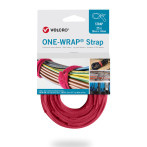 Borrelås One Wrap Strap Kabelbinder Borrelåsbånd - 20mm (230mm) 25pk - Rød