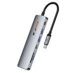 Toocki 7-i-1 USB-C-dokkingstasjon (USB-C/HDMI/SD/USB3.0)