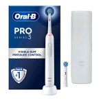 Oral-B Pro 3 Elektrisk tannbørste + Refill (m/reisekoffert) Hvit