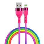 Setty KNA-L Lightning-kabel - 1,2m 2,1A (USB-A/Lightning) Rainbow