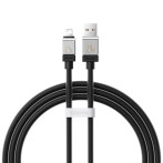 Baseus CoolPlay 2.4A Lightning-kabel - 1m (USB-A/Lightning) Svart