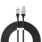 Baseus CoolPlay 2.4A Lightning-kabel - 2m (USB-A/Lightning) Svart