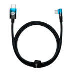 Baseus MVP 2 Albue 100W vinklet USB-C-kabel - 1m (USB-A/USB-C) Svart/blå