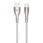 Forever Sleek 3A USB-C-kabel - 1m (USB-A/USB-C) Sølv