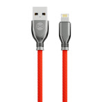 Forever Tornado 3A Lightning-kabel - 1m (USB-A/Lightning) Rød