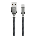 Forever Tornado 3A USB-C-kabel - 1m (USB-A/USB-C) Svart