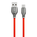 Forever Tornado 3A USB-C-kabel - 1m (USB-A/USB-C) Rød