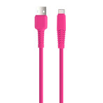 Setty USB-C-kabel 2.1A - 1.5m (USB-A/USB-C) Rosa