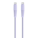 Setty USB-C-kabel 2.1A - 1.5m (USB-C/USB-C) lys lilla