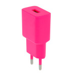 Setty USB-lader 2.4A (USB-A) Rosa