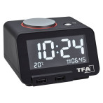 TFA Homtime digital vekkerklokke (2x USB-A for lading)
