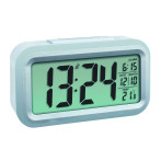 TFA Lumio Plus digital vekkerklokke m/termometer (radiostyrt) Hvit/sølv