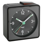 TFA Push Analog Alarm Clock (Snooze) Svart