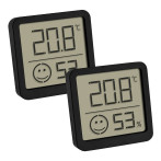 TFA Comfort Digitalt termohygrometersett (Temperatur/fuktighet) Sort - 2pk