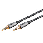 Goobay Minijack-kabel - 5m (3,5 mm hann/hann) Sharkskin Grey