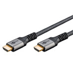 Goobay High Speed HDMI 2.0-kabel m/Ethernet - 1m (hann/hann) haiskinn grå