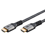 Goobay High Speed HDMI 2.0-kabel m/Ethernet - 2 m (hann/hann) haiskinn grå