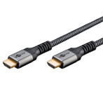 Goobay High Speed HDMI 2.0-kabel m/Ethernet - 5m (hann/hann) haiskinn grå