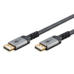 Goobay DisplayPort 1.4-kabel - 2m (hann/hann) Sharkskin Grey