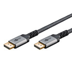 Goobay DisplayPort 1.4-kabel - 3m (hann/hann) Sharkskin Grey