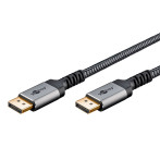 Goobay DisplayPort 1.4-kabel - 5m (hann/hann) Sharkskin Grey