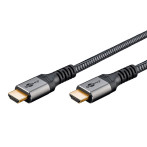 Goobay Ultra High Speed HDMI 2.1-kabel - 0,5 m (hann/hann) Sharkskin Grey