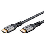 Goobay Ultra High Speed HDMI 2.1-kabel - 1 m (hann/hann) haiskinn grå