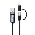 Tellur 4-i-1 USB-kabel 20W - 1m (USB-A/USB-C/Lightning)