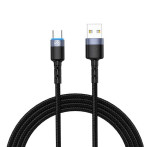 Tellur USB-C-kabel m/LED - 2m (USB-A/USB-C) Sort