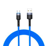 Tellur USB-C-kabel m/LED - 1,2 m (USB-A/USB-C) Blå