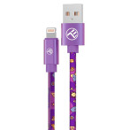 Tellur Graffiti Lightning-kabel - 1m (USB-A/Lightning) Lilla