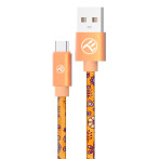 Tellur Graffiti USB-C-kabel - 1m (USB-A/USB-C) oransje