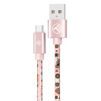 Tellur Graffiti USB-C-kabel - 1m (USB-A/USB-C) Rosa