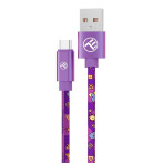 Tellur Graffiti USB-C-kabel - 1m (USB-A/USB-C) Lilla