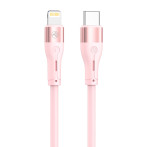 Tellur Silikon Lightning-kabel - 1m (USB-C/Lightning) Rosa