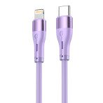 Tellur Silikon Lightning-kabel - 1m (USB-C/Lightning) Lilla