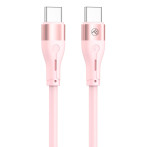 Tellur Silikon USB-C-kabel - 1m (USB-C/USB-C) Rosa
